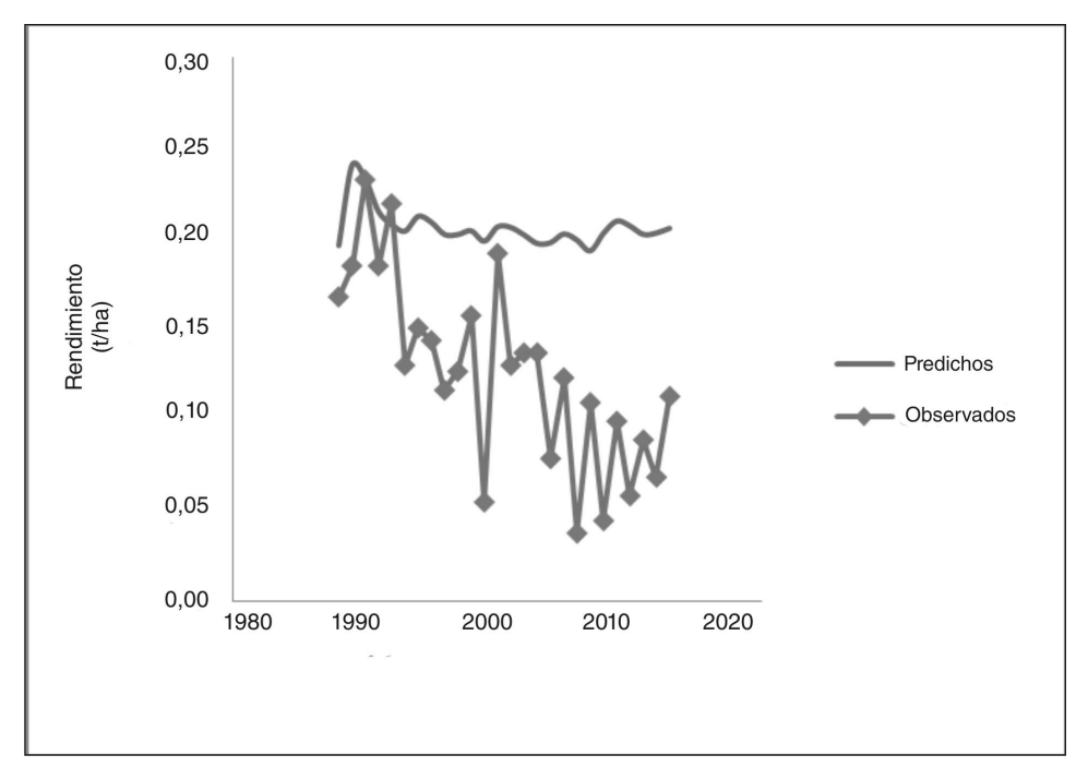 Fig. 5. Estimación del rendimiento.